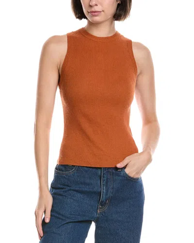 Vince Cashmere & Silk-blend Sweater Tank In Brown