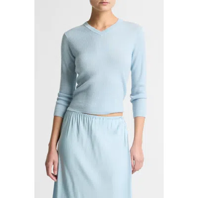 Vince Cashmere & Silk Knit Sweater In Blue