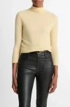 Vince Cashmere & Silk Mock Neck Sweater In Yellow