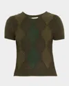 Vince Cashmere And Wool Argyle Sweater In Multi