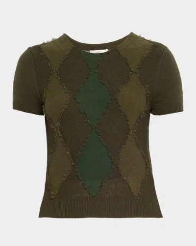 VINCE CASHMERE AND WOOL ARGYLE SWEATER