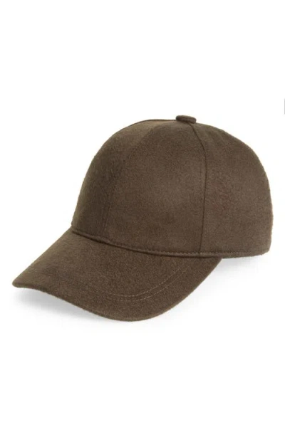 Vince Cashmere Baseball Cap In Green