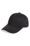 Vince Cashmere Baseball Cap In Black