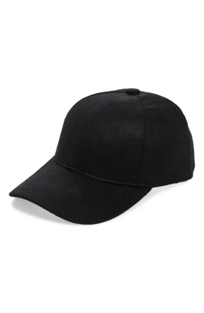 Vince Cashmere Baseball Cap In Black