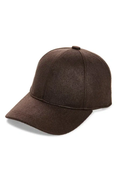 Vince Cashmere Baseball Cap In Brown