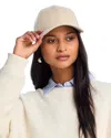 Vince Cashmere Baseball Hat In 100wht