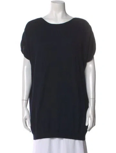 Pre-owned Vince Cashmere Bateau Neckline Sweater In Black