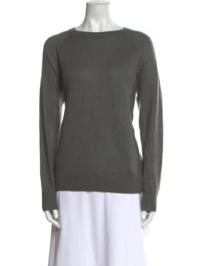 Pre-owned Vince Cashmere Bateau Neckline Sweater In Gray