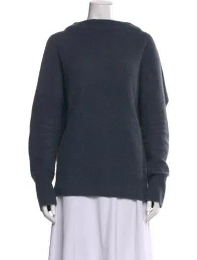 Pre-owned Vince Cashmere Bateau Neckline Sweater In Gray