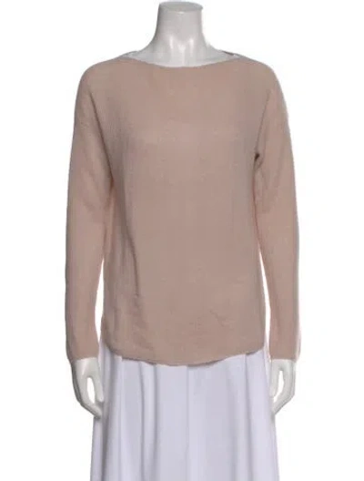 Pre-owned Vince Cashmere Bateau Neckline Sweater In Multi