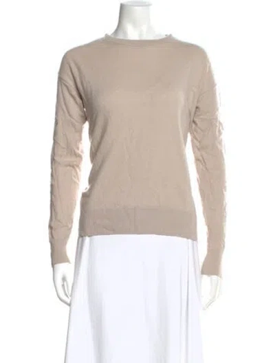 Pre-owned Vince Cashmere Bateau Neckline Sweater In Neutral