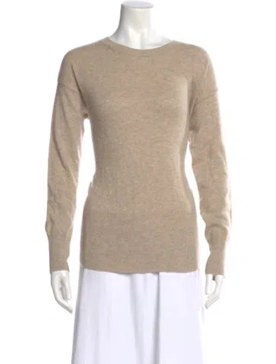 Pre-owned Vince Cashmere Bateau Neckline Sweater In Neutral