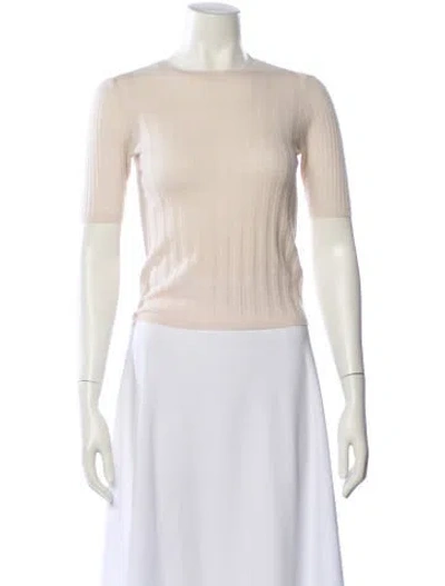 Pre-owned Vince Cashmere Bateau Neckline Sweater In Neutral