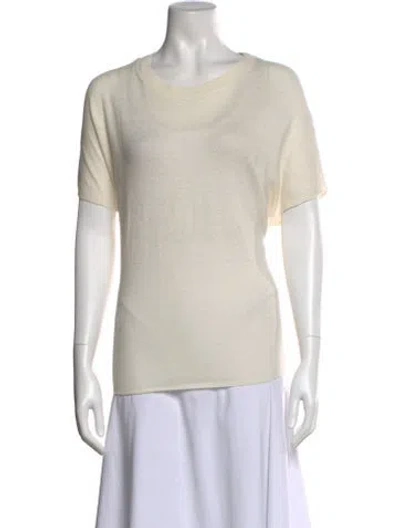Pre-owned Vince Cashmere Bateau Neckline Sweater In Neutral