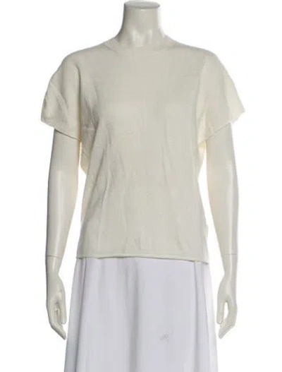 Pre-owned Vince Cashmere Bateau Neckline Sweater In Neutral