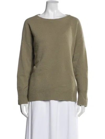 Pre-owned Vince Cashmere Bateau Neckline Sweater In Neutral