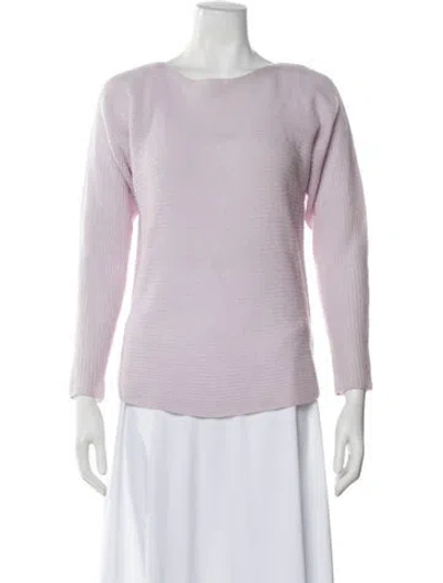 Pre-owned Vince Cashmere Bateau Neckline Sweater In Pink