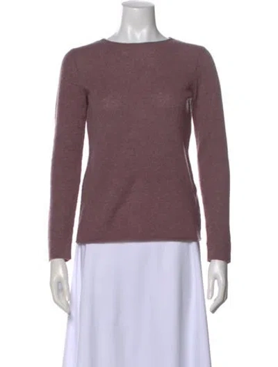 Pre-owned Vince Cashmere Bateau Neckline Sweater In Purple