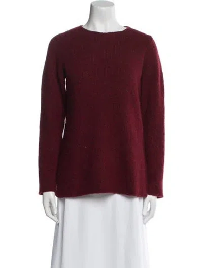 Pre-owned Vince Cashmere Bateau Neckline Sweater In Red