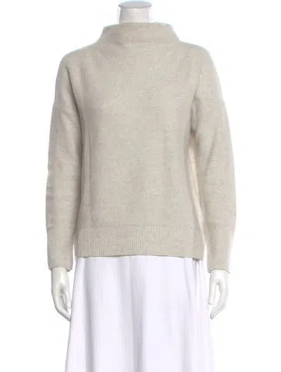 Pre-owned Vince Cashmere Bateau Neckline Sweater In White