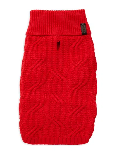 Vince Kids' Cashmere Blend Dog Sweater In Red