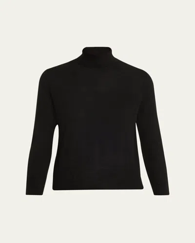 Vince Cashmere-blend Three-quarter Sweater In Black