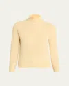 Vince Cashmere-blend Three-quarter Sweater In Yellow