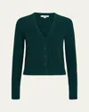 Vince Cashmere Boiled Knit Cardigan In H Jade Lake
