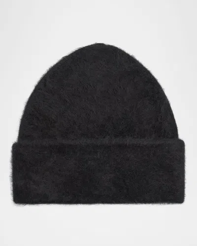 Vince Cashmere Brushed Beanie In Black