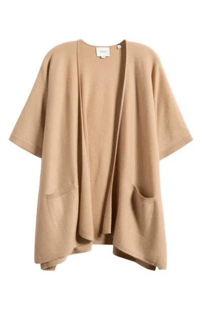 Vince Cashmere Cape In Camel