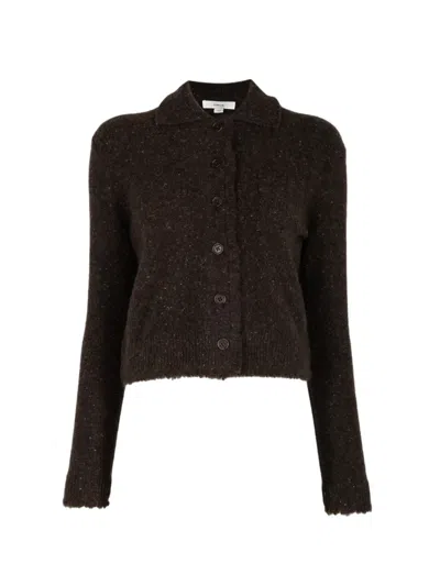 Vince Cashmere Cardigan In Brown