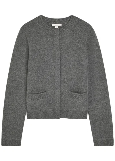 Vince Cashmere Cardigan In Gray