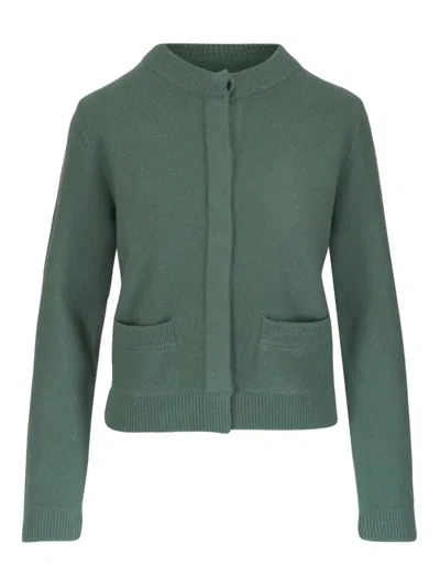 Vince Cashmere Cardigan In Green
