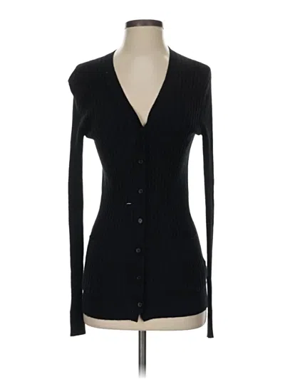 Pre-owned Vince Cashmere Cardigan Sweater In Black