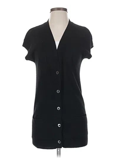 Pre-owned Vince Cashmere Cardigan Sweater In Black