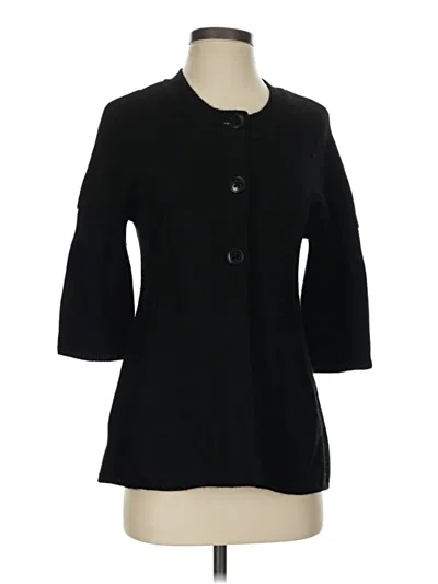 Pre-owned Vince Cashmere Cardigan Sweater In Black