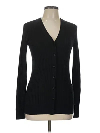 Pre-owned Vince Cashmere Cardigan Sweater In Black