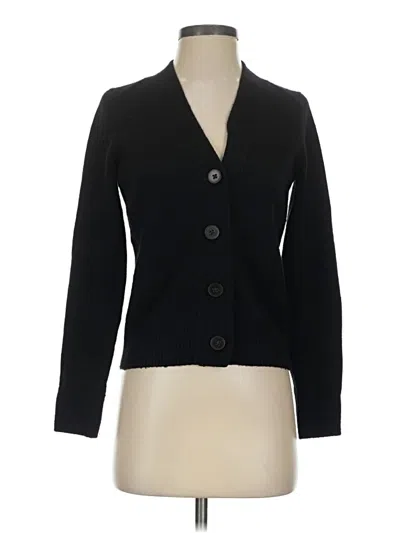 Pre-owned Vince Cashmere Cardigan Sweater In Black