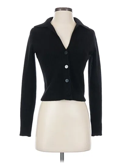 Pre-owned Vince Cashmere Cardigan Sweater In Black