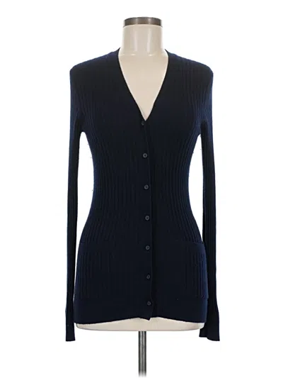 Pre-owned Vince Cashmere Cardigan Sweater In Blue