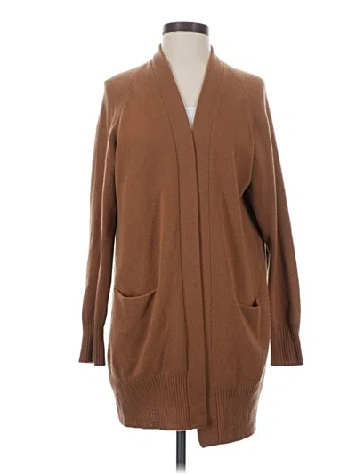 Pre-owned Vince Cashmere Cardigan Sweater In Brown