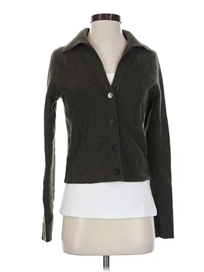 Pre-owned Vince Cashmere Cardigan Sweater In Brown