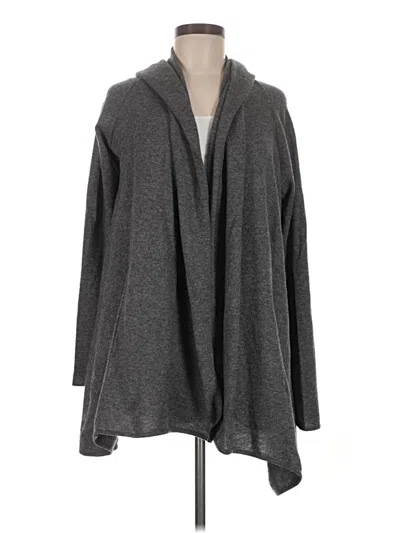 Pre-owned Vince Cashmere Cardigan Sweater In Gray
