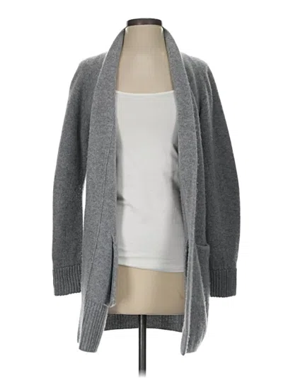 Pre-owned Vince Cashmere Cardigan Sweater In Gray