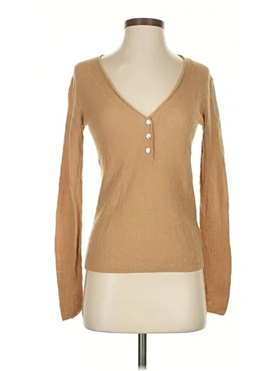 Pre-owned Vince Cashmere Cardigan Sweater In Tan