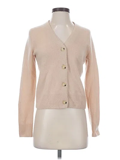 Pre-owned Vince Cashmere Cardigan Sweater In Tan