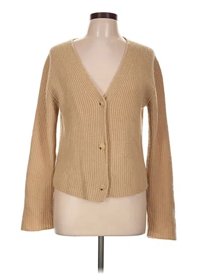 Pre-owned Vince Cashmere Cardigan Sweater In Tan
