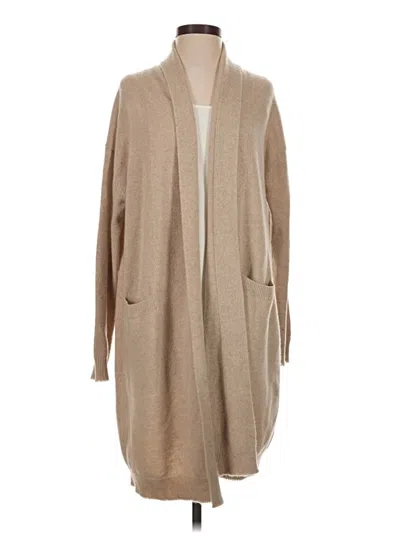 Pre-owned Vince Cashmere Cardigan Sweater In Tan