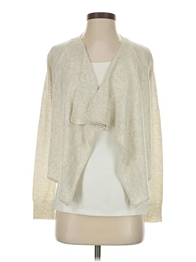 Pre-owned Vince Cashmere Cardigan Sweater In White