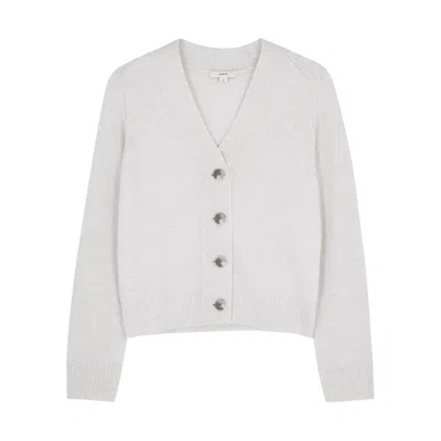 Vince Cashmere Cardigan In White